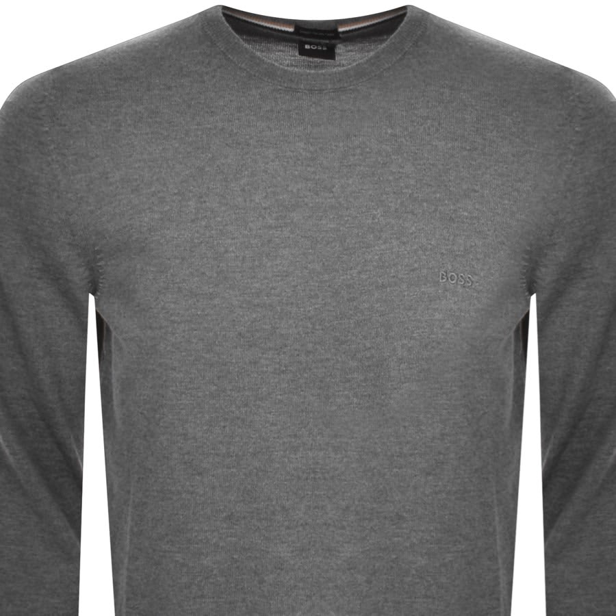 Image number 2 for BOSS Botto L Knit Jumper Grey