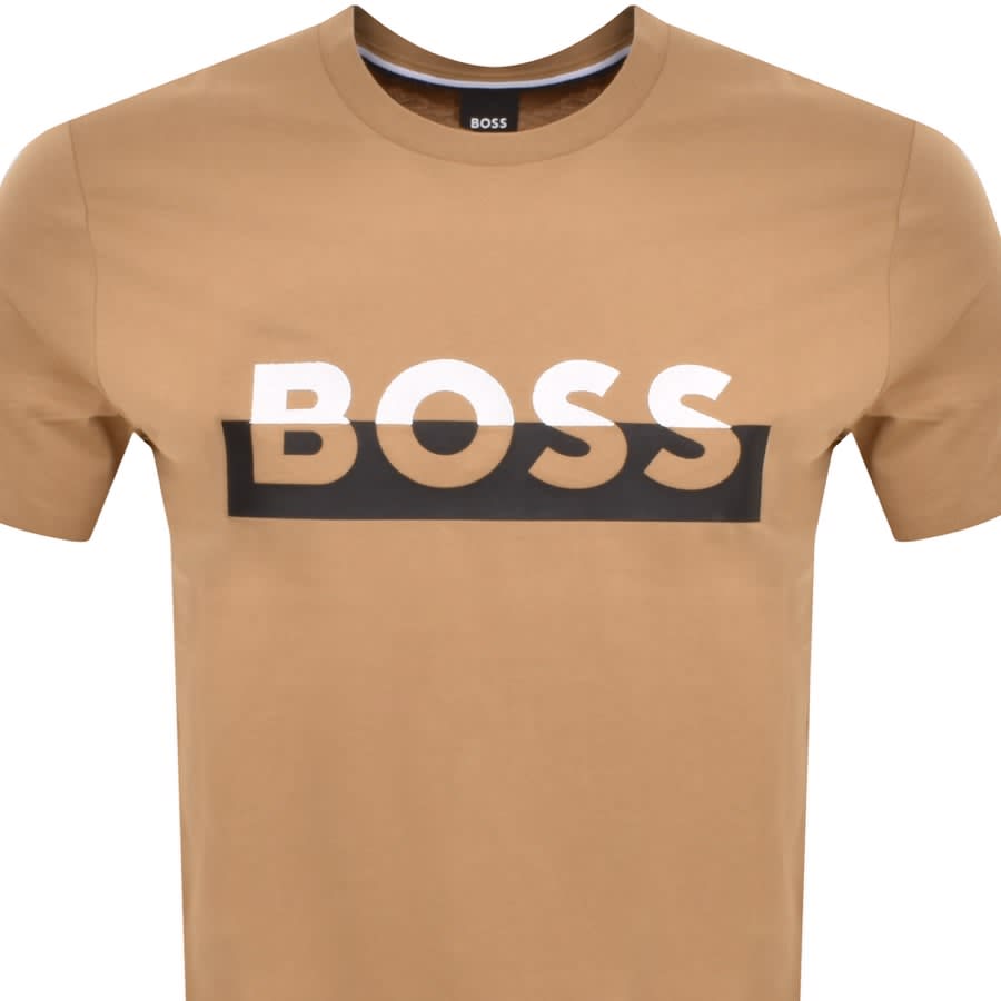 Image number 2 for BOSS Tiburt 421 T Shirt Beige