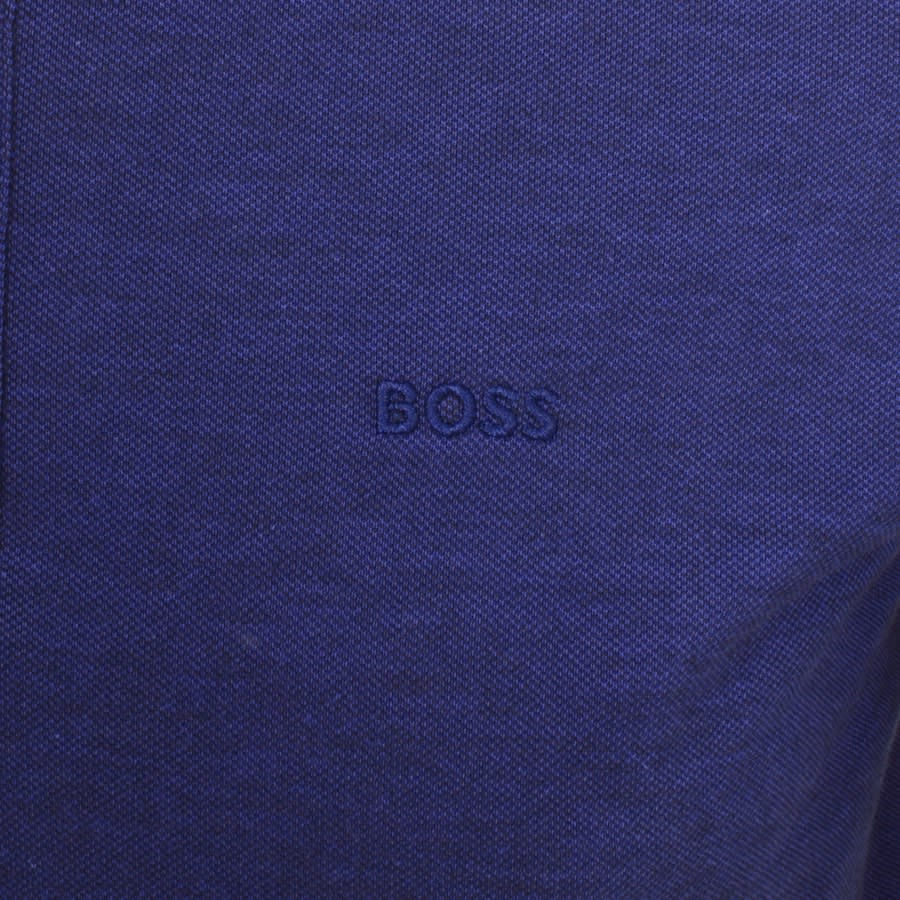 Image number 3 for BOSS Pittman Long Sleeved Polo T Shirt Purple