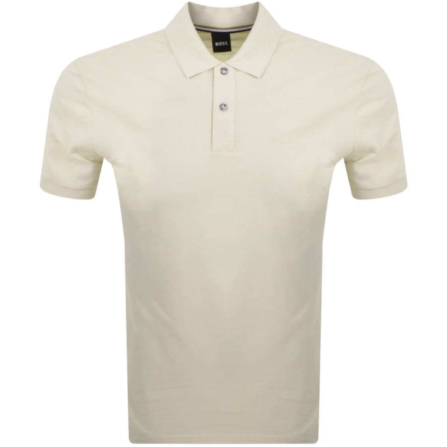 Image number 1 for BOSS Pallas Polo T Shirt Cream
