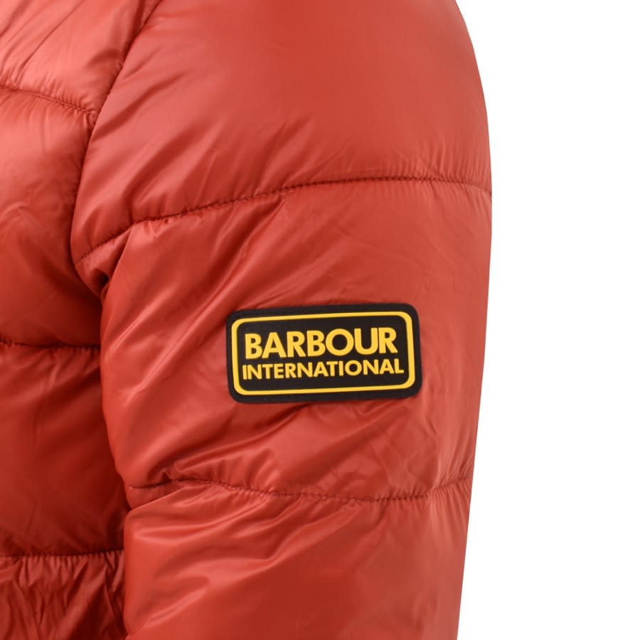 Image number 3 for Barbour International Bobber Quilt Jacket Red