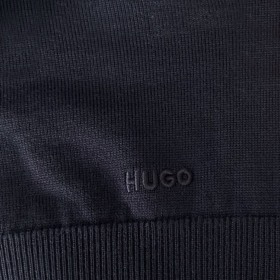 Image number 3 for HUGO San Cedric Knit Jumper Navy