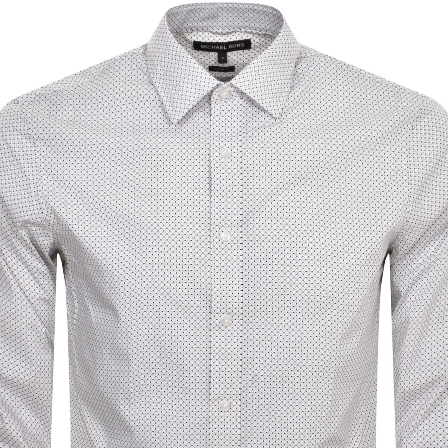 Image number 2 for Michael Kors Mosaic Long Sleeve Shirt White
