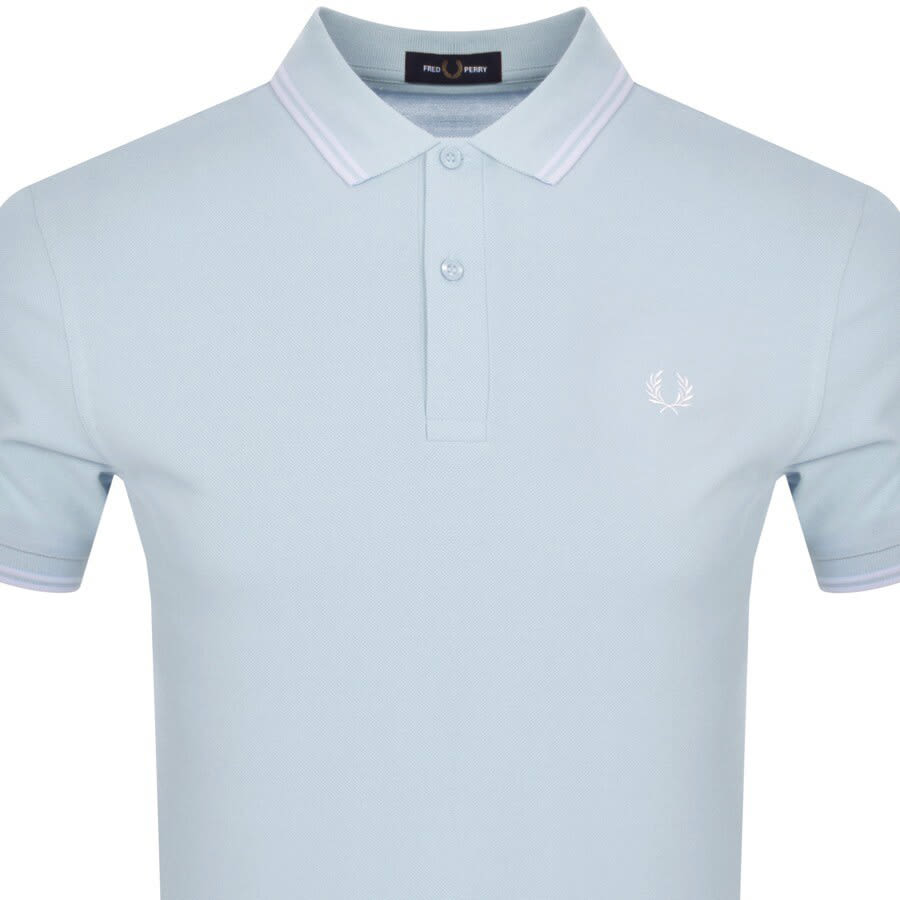 Image number 2 for Fred Perry Twin Tipped Polo T Shirt Blue