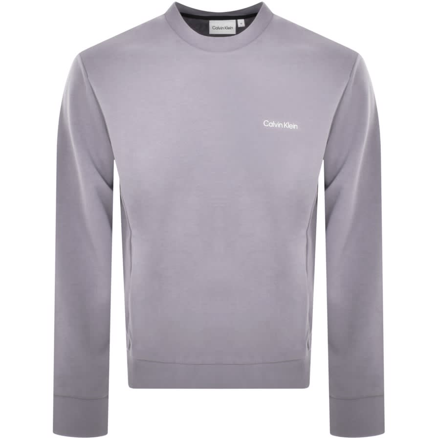 Image number 1 for Calvin Klein Logo Crew Neck Sweatshirt Lilac