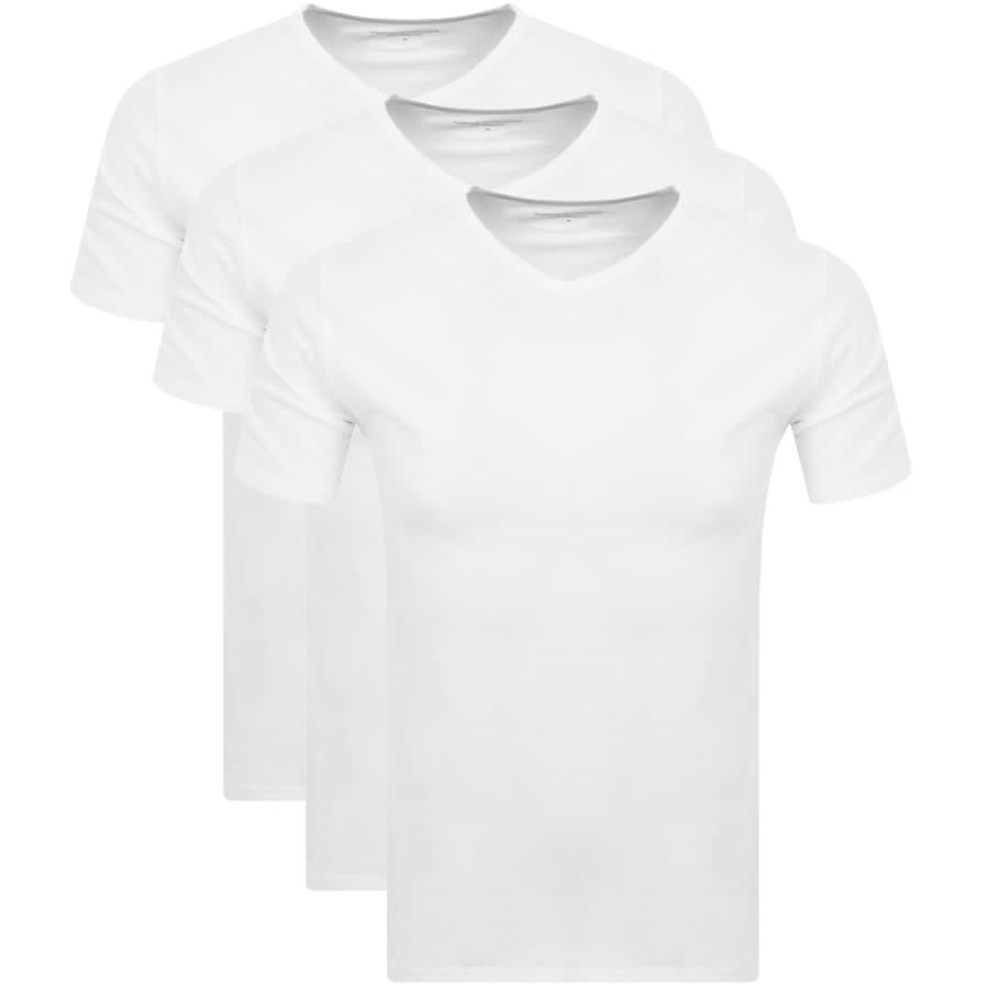 Image number 1 for Tommy Hilfiger Triple Pack V Neck T Shirts White