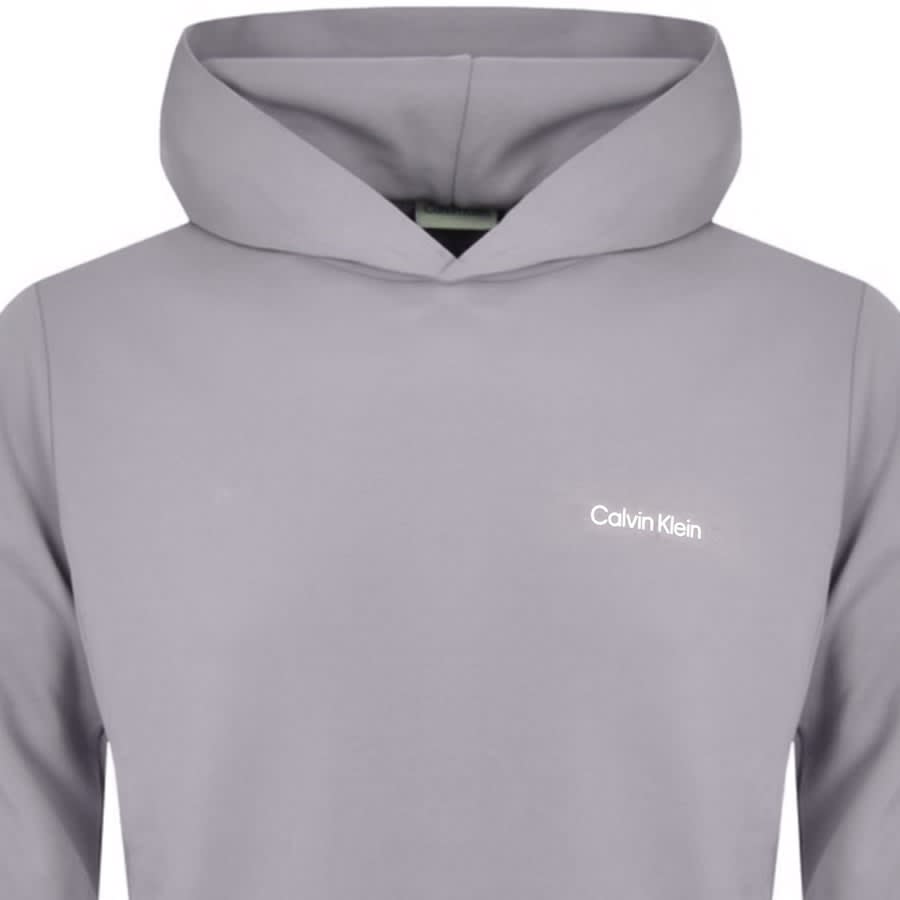 Image number 2 for Calvin Klein Micro Logo Repreve Hoodie Lilac