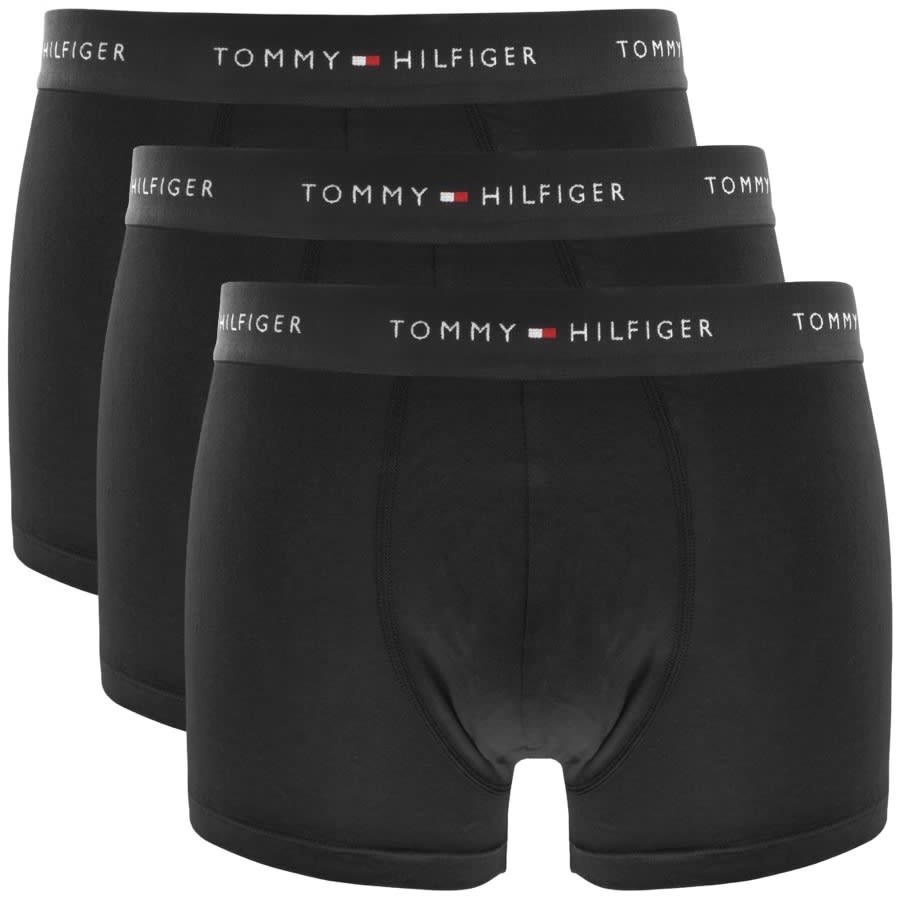 Image number 1 for Tommy Hilfiger Underwear Three Pack Trunks Black