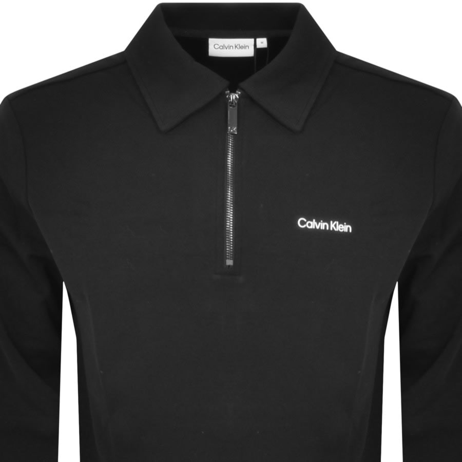 Image number 2 for Calvin Klein Half Zip Sweatshirt Black