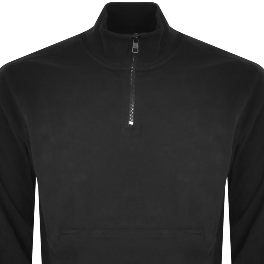 Calvin Klein Jeans Half Zip Hoodie Black Mainline Menswear
