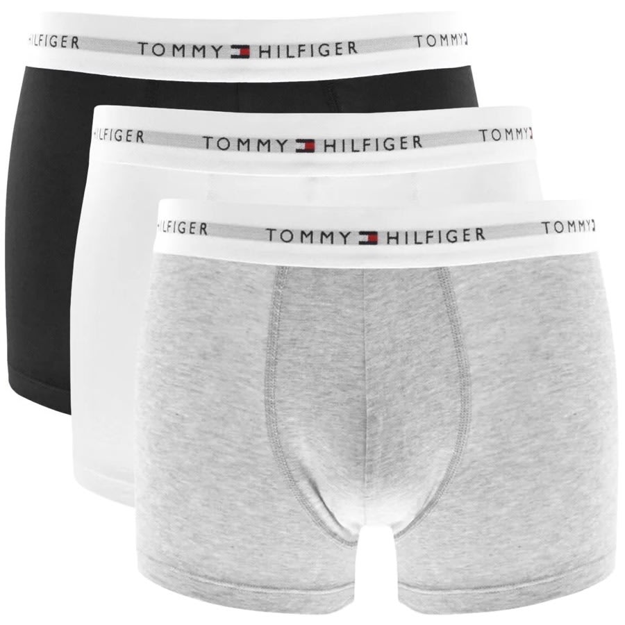 Image number 1 for Tommy Hilfiger Underwear Three Pack Trunks Grey