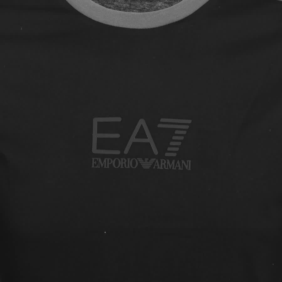Image number 3 for EA7 Emporio Armani Long Sleeve Logo T Shirt Black