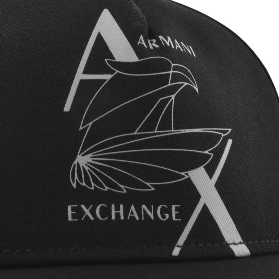 Image number 4 for Armani Exchange Logo Cap Black