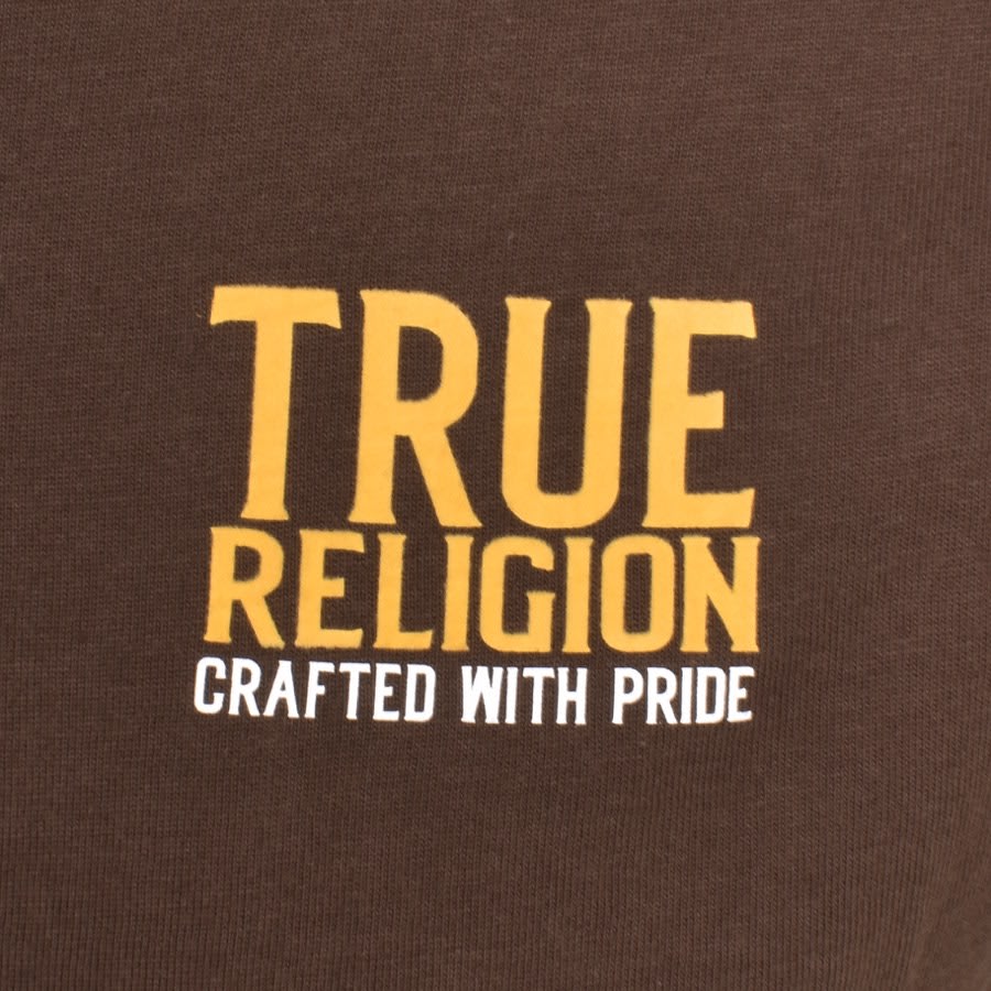 Image number 2 for True Religion Multi Logo T Shirt Brown