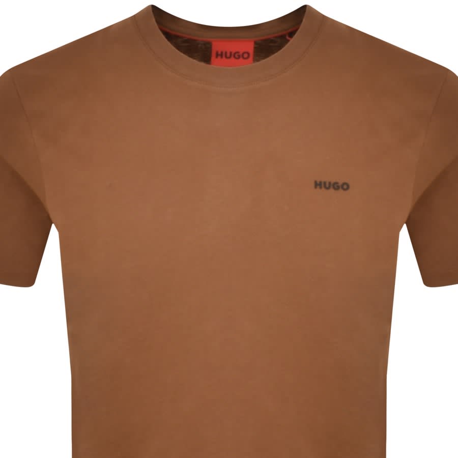 Image number 2 for HUGO Dero222 Short Sleeved T Shirt Brown