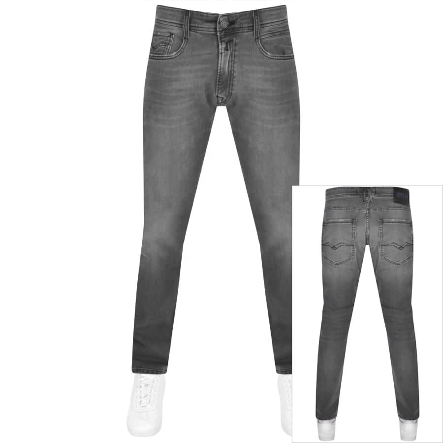 Image number 1 for Replay Comfort Fit Rocco Jeans Grey