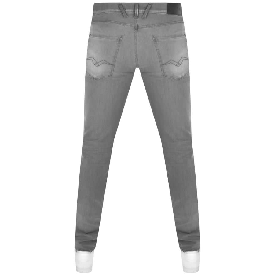 Image number 2 for Replay Anbass Jeans Light Wash Grey