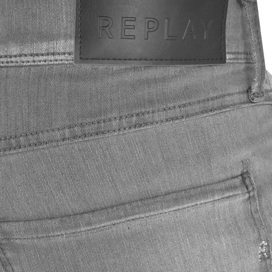 Image number 3 for Replay Anbass Jeans Light Wash Grey