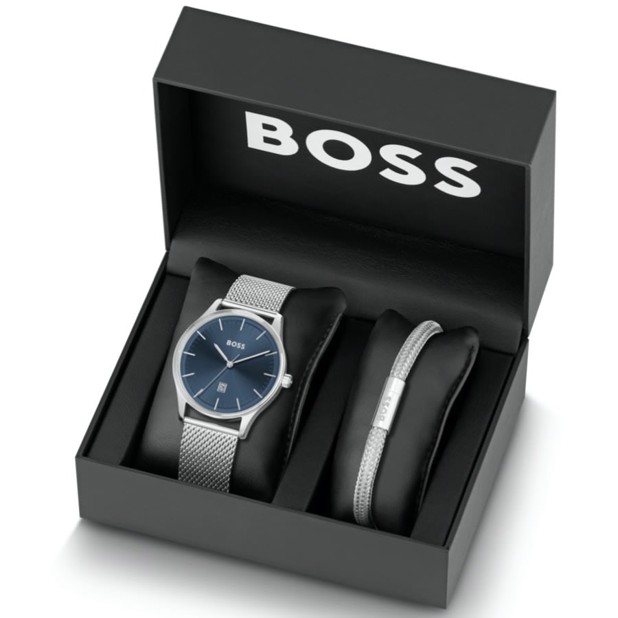 Image number 2 for BOSS Reason B Watch And Bracelet Set Silver