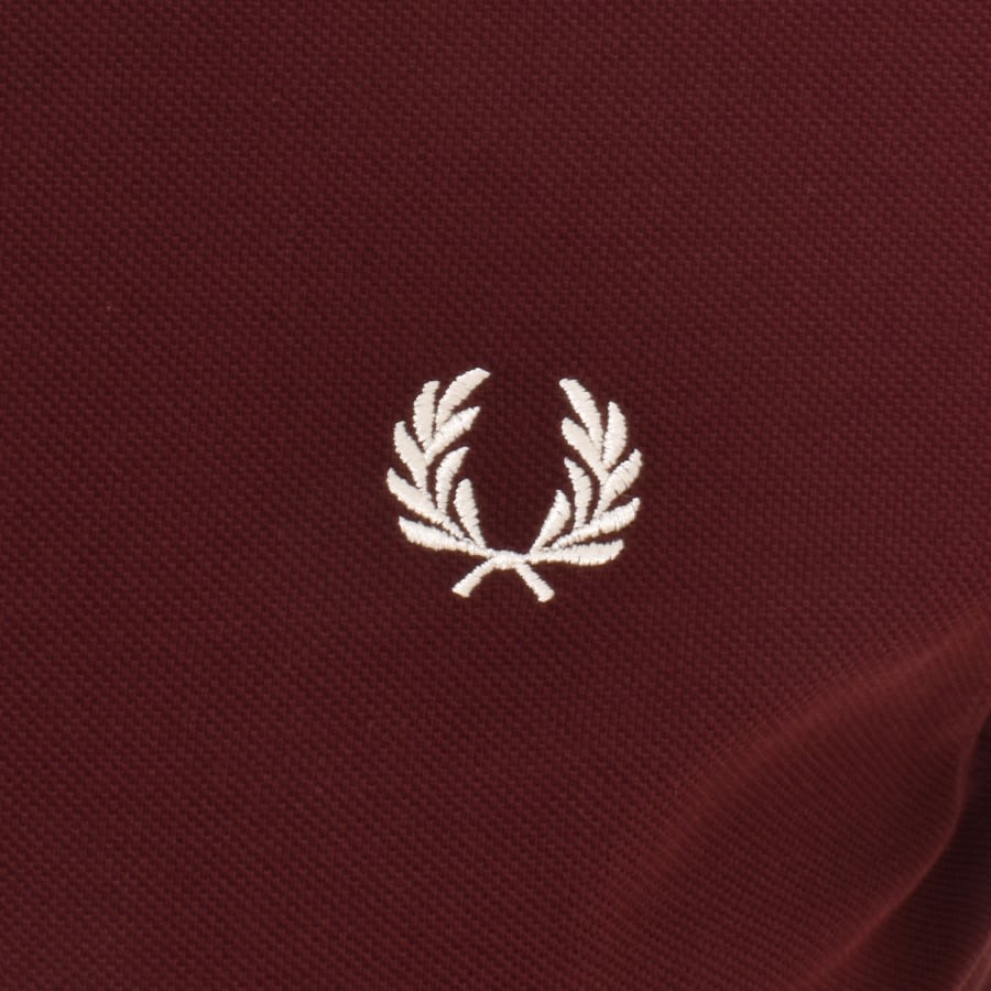 Image number 3 for Fred Perry Twin Tipped Polo T Shirt Burgundy