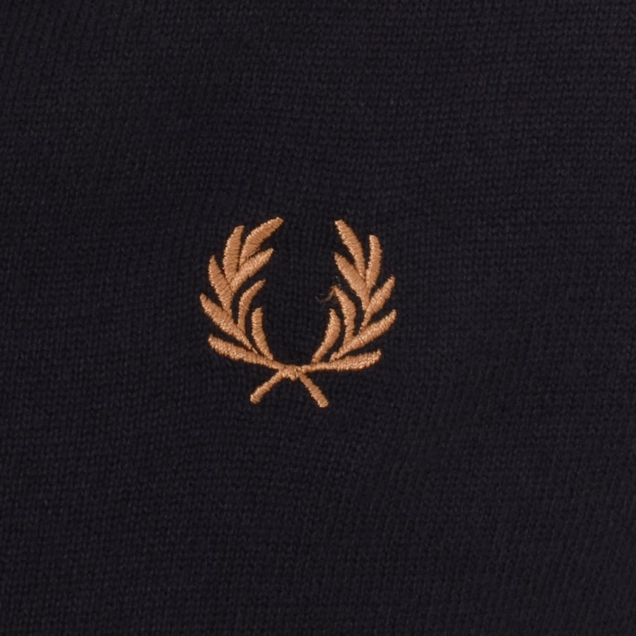 Image number 3 for Fred Perry Classic Knit Cardigan Navy