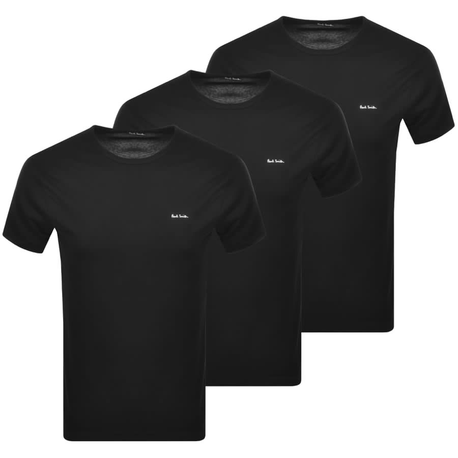 Image number 1 for Paul Smith 3 Pack T Shirt Black