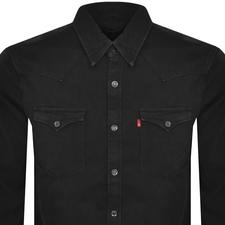 Image number 2 for Levis Barstow Western Long Sleeved Shirt Black