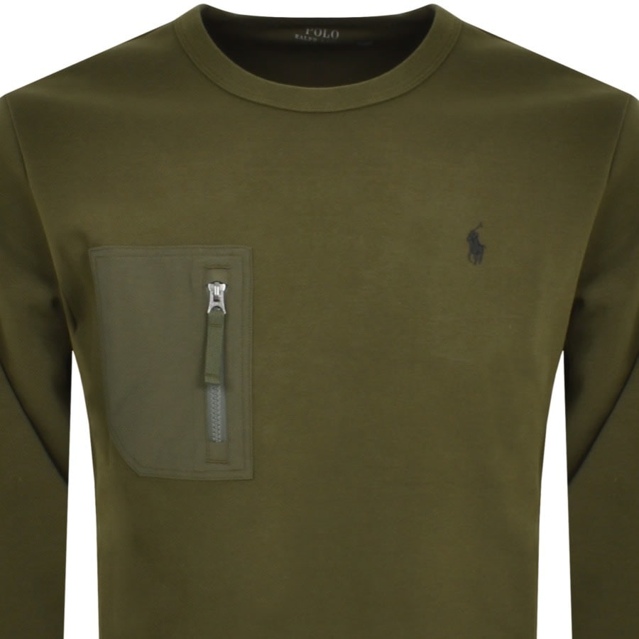 Ralph lauren olive best sale sweatshirt