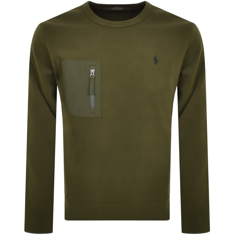 Image number 1 for Ralph Lauren Pocket Sweatshirt Green