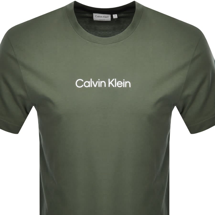Image number 2 for Calvin Klein Hero Logo Comfort Fit T Shirt Green