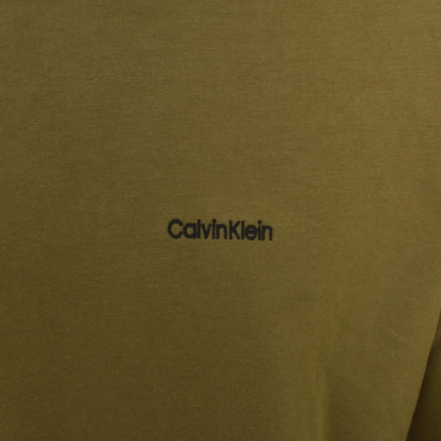 Image number 3 for Calvin Klein Lounge Logo Hoodie Green