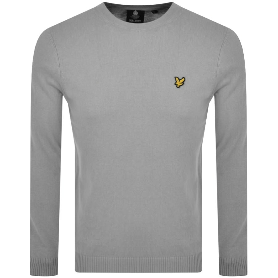 Image number 1 for Lyle And Scott Crew Neck Merino Knit Jumper Grey