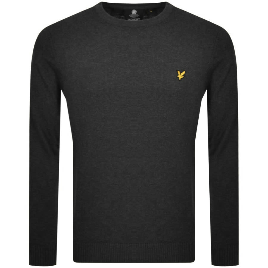 Image number 1 for Lyle And Scott Crew Neck Merino Knit Jumper Grey