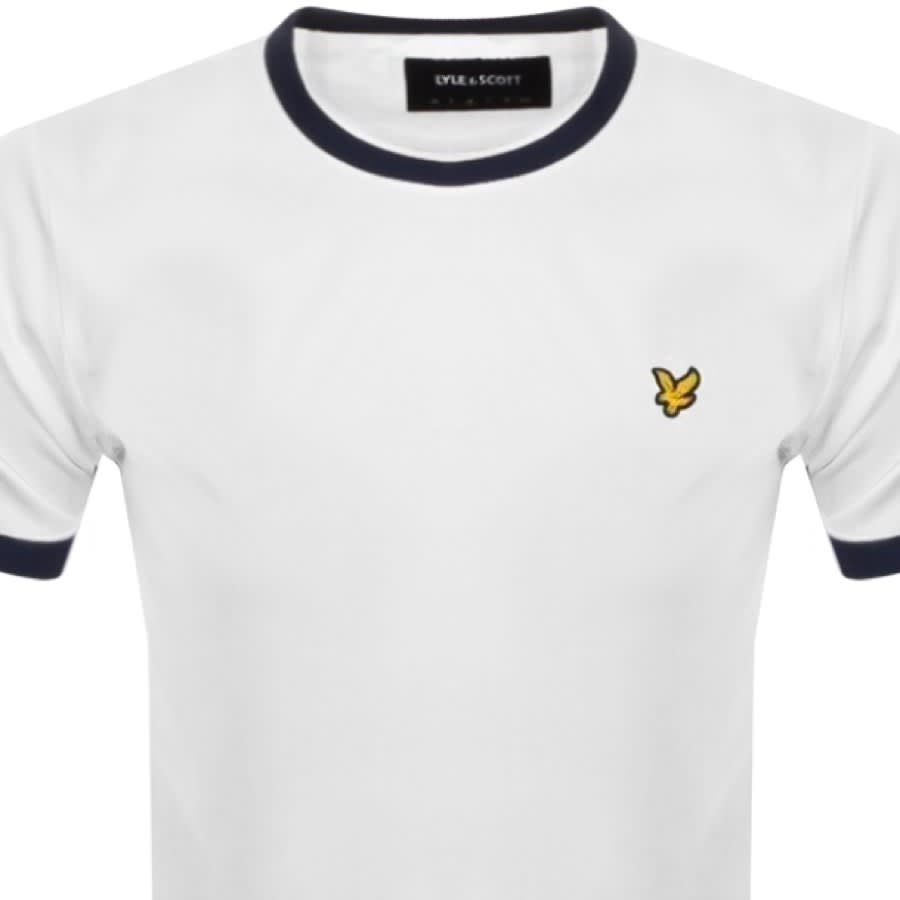 Image number 2 for Lyle And Scott Ringer T Shirt White