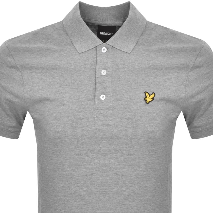 Image number 2 for Lyle And Scott Short Sleeved Polo T Shirt Grey