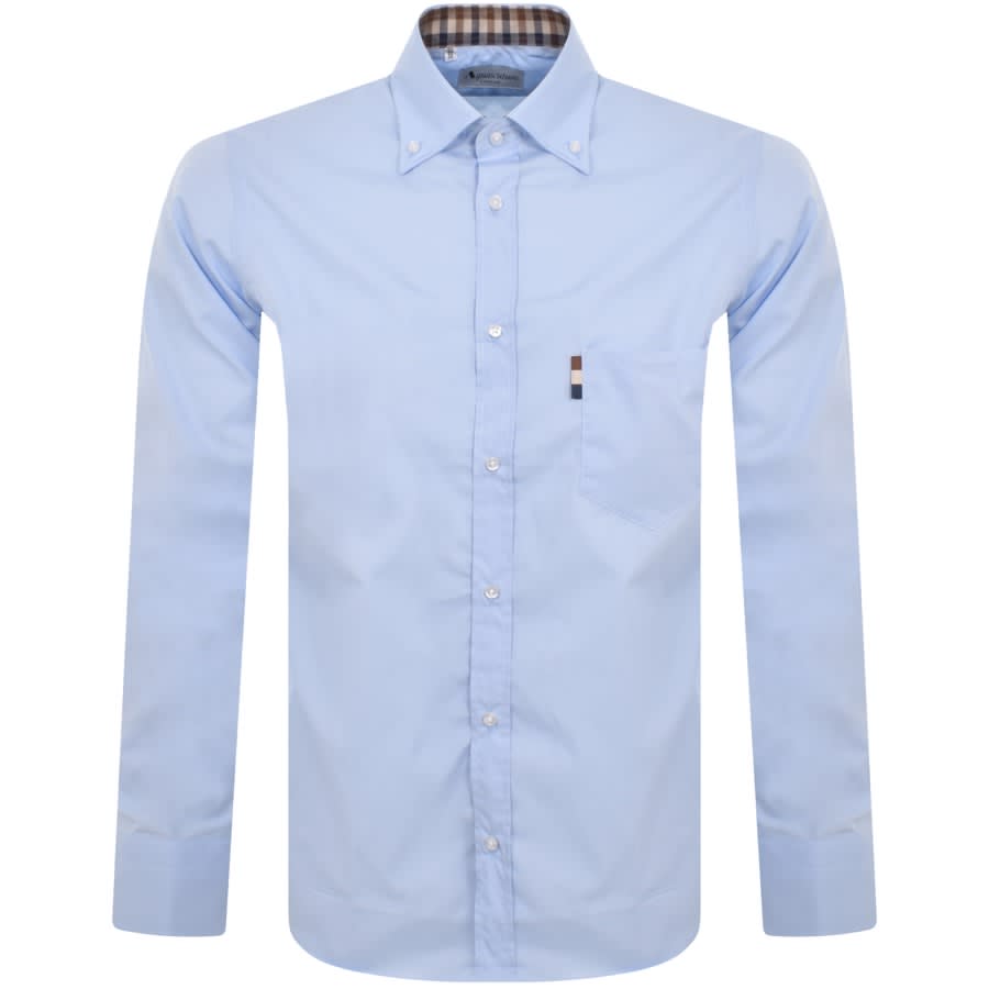 Image number 1 for Aquascutum London Long Sleeve Shirt Blue