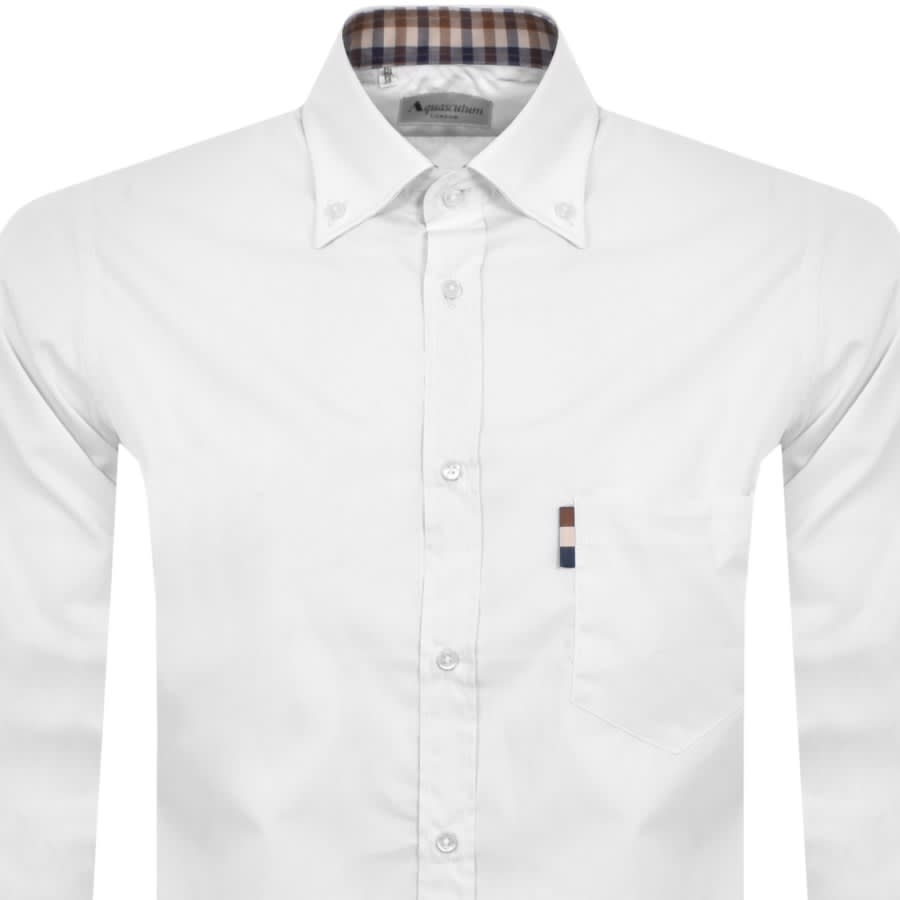 Image number 2 for Aquascutum London Long Sleeve Shirt White