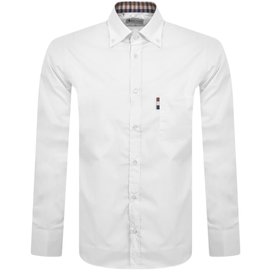 Image number 1 for Aquascutum London Long Sleeve Shirt White