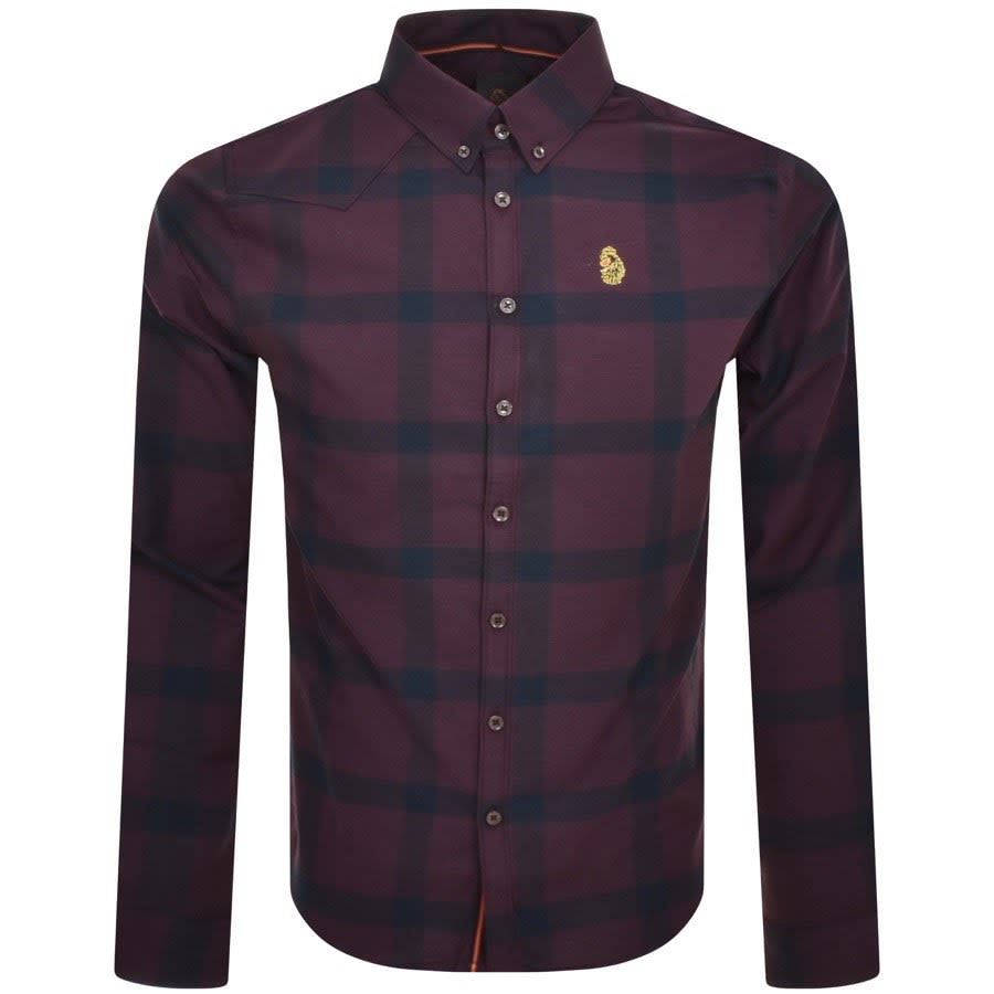 Image number 1 for Luke 1977 Long Sleeve Oxford Shirt Purple