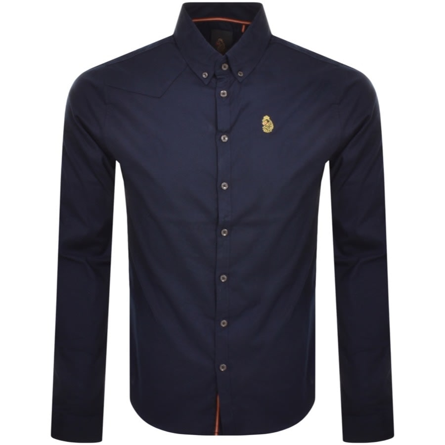 Image number 1 for Luke 1977 Long Sleeve Oxford Shirt Navy