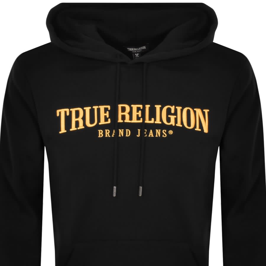 Image number 2 for True Religion Logo Hoodie Black