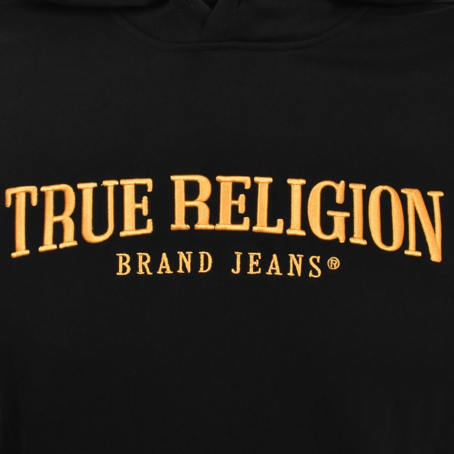 Image number 3 for True Religion Logo Hoodie Black