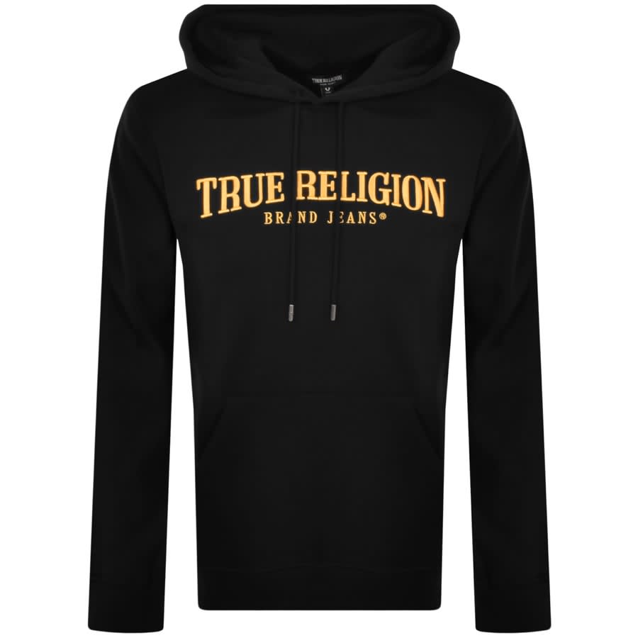 Image number 1 for True Religion Logo Hoodie Black