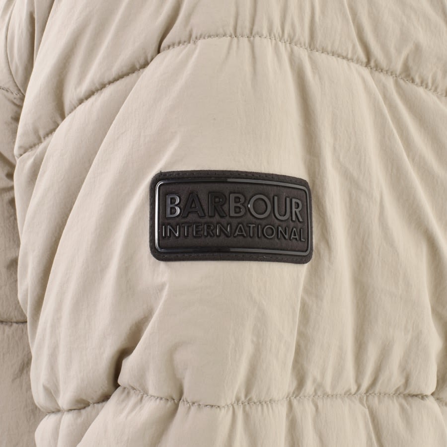 Image number 3 for Barbour International Lawers Quilt Jacket Beige