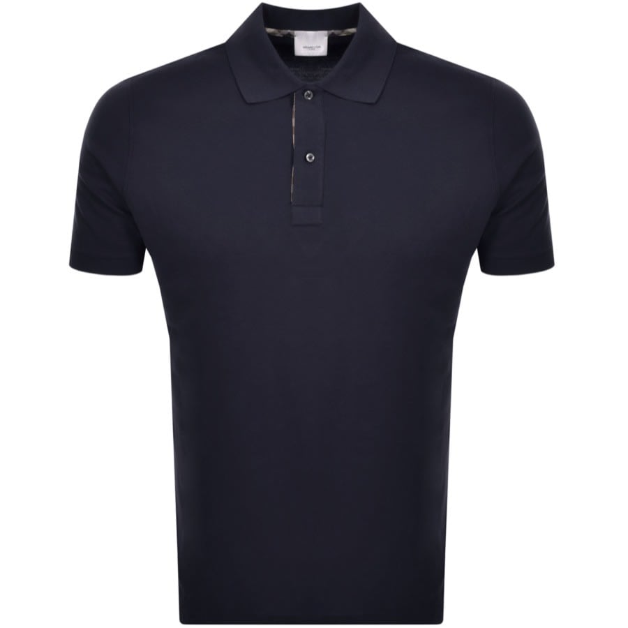 Image number 2 for Aquascutum Pique Polo T Shirt Navy