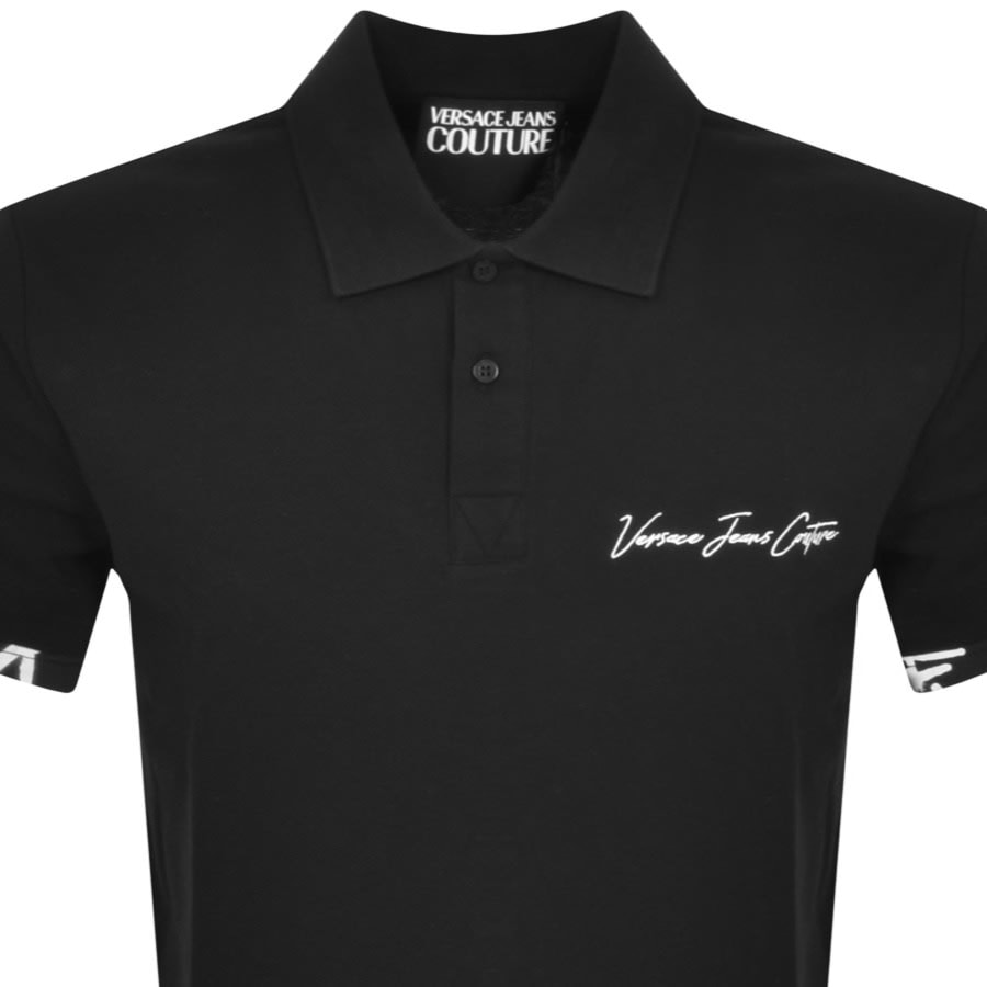 Image number 2 for Versace Jeans Couture Signature Polo T Shirt Black