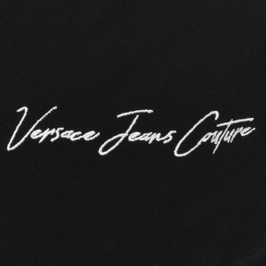 Image number 3 for Versace Jeans Couture Signature Polo T Shirt Black