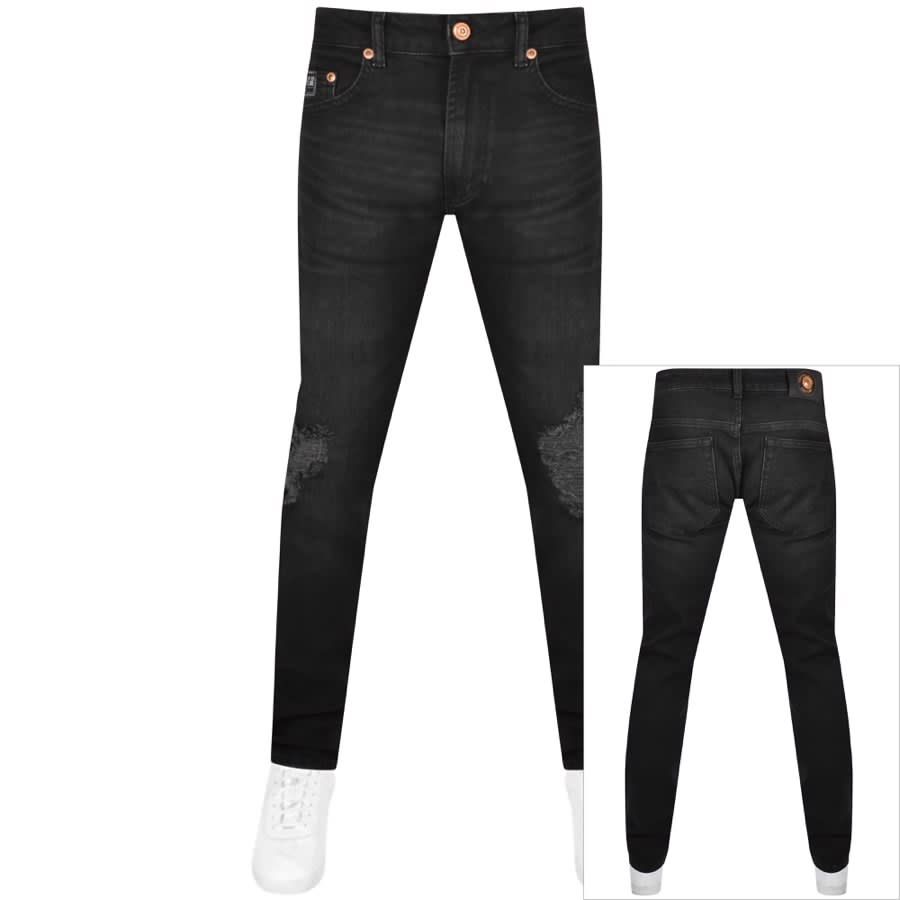 Image number 1 for Versace Jeans Couture Dundee Skinny Jeans Black