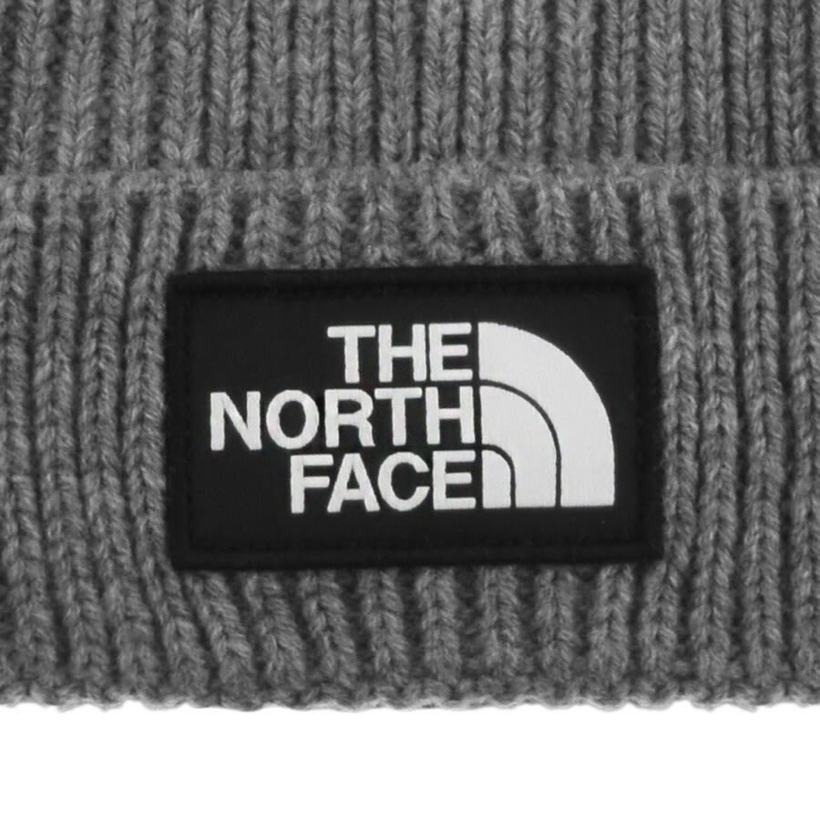 Image number 3 for The North Face Logo Beanie Hat Grey