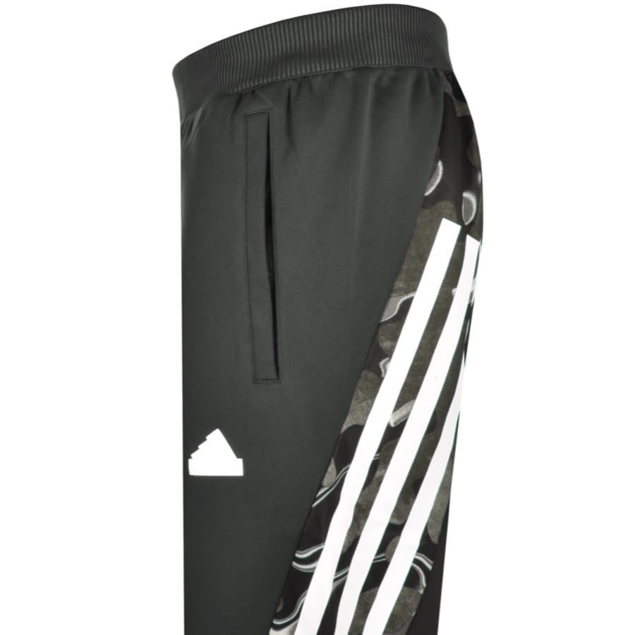 Grey adidas joggers clearance with black stripes